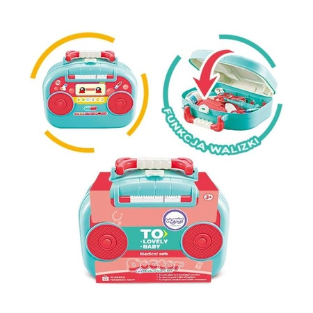 WOOPIE Zestaw Mały Lekarza Doktor w Walizce + 19 Akc.