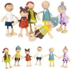Sześcioosobowa rodzina drewnianych laleczek 11804-Small Foot, lalki i akcesoria dla lalek
