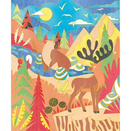 Zestaw kreatywny Złote kontury Zwierzęta 6+, Janod