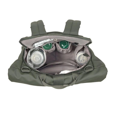 Lassig Green Label Plecak dla mam z akcesoriami Rolltop Up Backpack olive