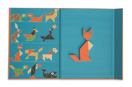 Scratch, magnetyczna układanka - kształty i kolory Tangram