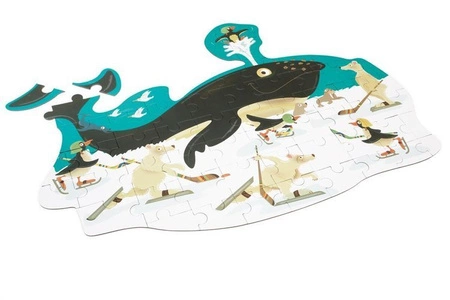 Scratch, Puzzle konturowe Wieloryb 60 elem.