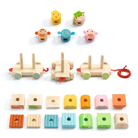 Zabawka wczesnor.24cz.dr.klocki POCIĄG DJ06314