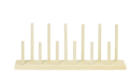 Drewniany stojak na 12 pacynek Goki zabawa w teatrzyk