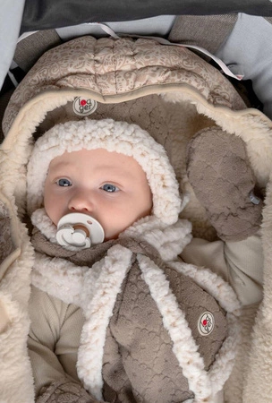 Lodger Dwuwarstwowy szaliczek z polaru brązowy Fleece Buffalo