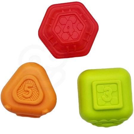 WOOPIE Elastyczna Kostka Sensoryczna Sorter dla Dzieci Zwierzątka + Grzechotka 7 el.