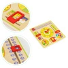 Drewniana tablica edukacyjna manipulacyjna kalendarz zegar ECOTOYS