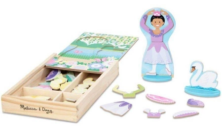 Drewniana układanka magnetyczna ubrania Wróżka i Baletnica 40322-Melissa & Doug, układanki dla dzieci