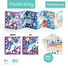 Mudpuppy Zestaw do wyklejania Naklejki holograficzne 200+ szt. z plakatem Magiczne jedronożce 4+