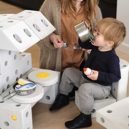 MODU Dreamer kit 12in1 – Kreatywne klocki rozwijające motorykę dużą, żółty