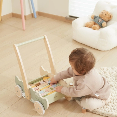 Viga Drewniany Wózek Na Klocki Pchacz