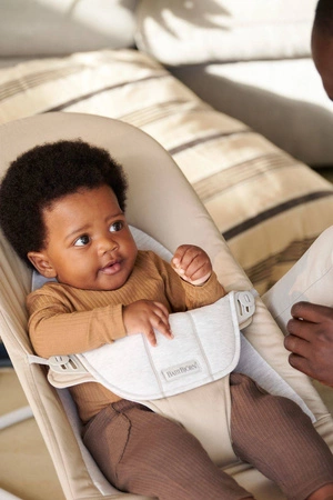 BABYBJORN - leżaczek BALANCE SOFT COTTON/JERSEY - Beż/Szary