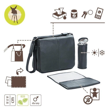 Lassig Tender Torba Męska z Akcesoriami Czarna