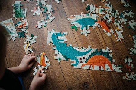 Mudpuppy Puzzle dwustronne Dinozaury 100 elementów 6+