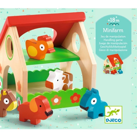 Drewniana zabawka mini farma DJ06388