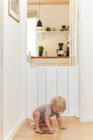 BabyDan Bramka ochronna ALMA, składana automatycznie, white