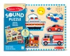 Drewniana układanka z dźwiękiem Pojazdy Melissa & Doug 50206