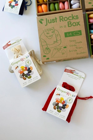 Kredki Crayon Rocks w bawełnianym woreczku - 32 kolory