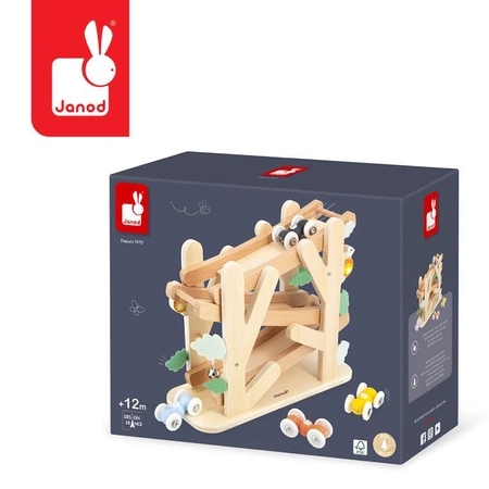 Janod Drewniany kulodrom Rampa wyścigowa dla mrówek Sweet Cocoon 12 m+