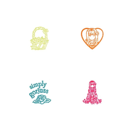 Zestaw stempli z tuszem - Gorjuss - Rosebud