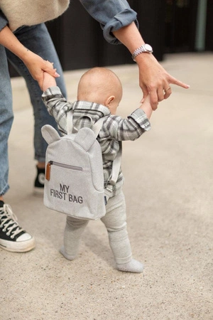Childhome Plecak dziecięcy My First bag Kanwas Szara