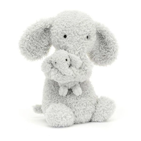 JellyCat - Słoń z Maleństwem 26 cm