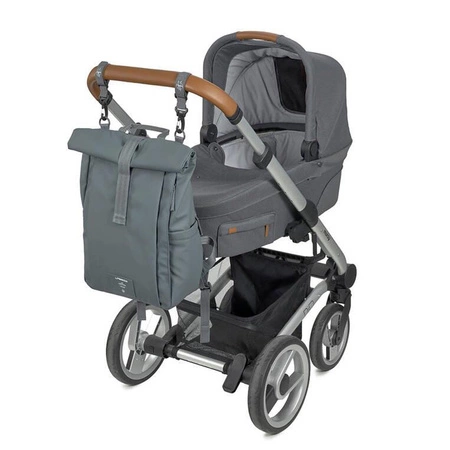 Lassig Green Label Plecak dla mam z akcesoriami Rolltop Up Backpack anthracite