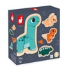 Puzzle progresywne drewniane Dinozaury 4 układanki – 2, 3, 4 i 5 elementów 18 m+, Janod