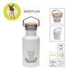 Lassig Butelka - bidon ze stali nierdzewnej z dodatkową zakrętką z ustnikiem 500 ml Adventure grey