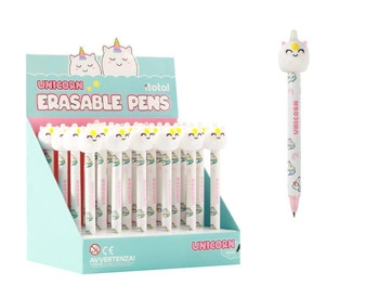 Display 24 szt. Jednorożec 3D długopis zmazywalny 0.5mm