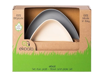 eKoala Miseczka i Talerzyk Grey BIOplastik