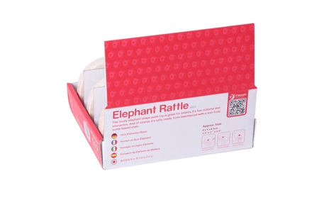 CLASSIC WORLD Grzechotka Drewniany Słonik Pchacz Na Kółkach