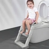 Nakładka na toaletę dla dzieci ze schodkami i drabinką szara ECOTOYS