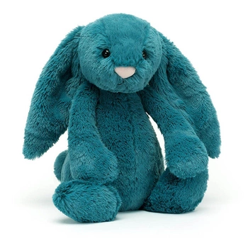 JellyCat Bashful Królik turkusowy 31 cm