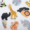 VIGA Drewniane Magnesy Dzikie Zwierzęta – Kolorowe Magnesy Edukacyjne 18M+