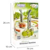 WOOPIE Elektryczna Ciuchcia Lokomotywa do Klocków Domino Dinozaur Pomarańczowy - 8 szt.