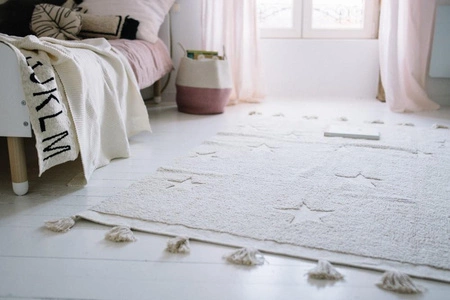 Lorena Canals Koc bawełniany ABC Natural/Black