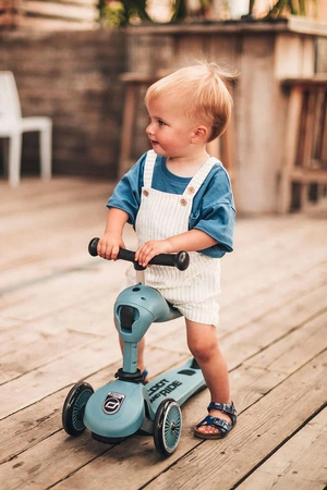 Zestaw Kask + SCOOTANDRIDE Highwaykick 1 2w1 Jeździk i hulajnoga 1-5 lat Steel