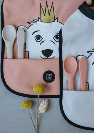 Baby Livia Śliniak Grey Miś 103-9