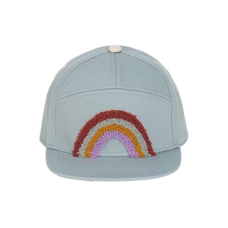 Czapka z daszkiem dziecięca Little Gang Rainbow light blue 2-6 lat