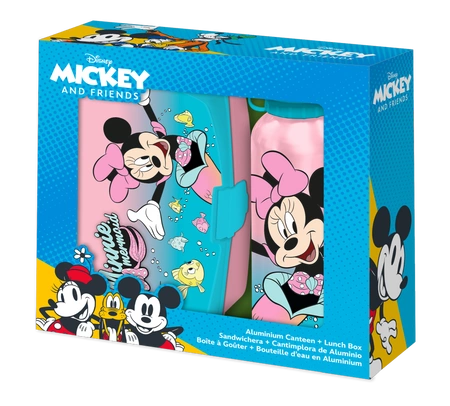 Bidon aluminiowy + śniadaniówka Minnie MN30011