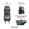 Easywalker Jackey Kompaktowy, samoskładający się wózek spacerowy z torbą transportową Forest Green