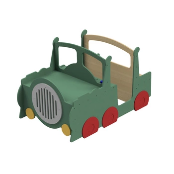 Drewniana lokomotywa zielona meble dla dzieci pociąg wyposażenie Micki