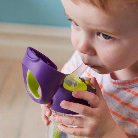 Butelka tritanowa ze słomką 450 ml, Strawberry Shake, b.box