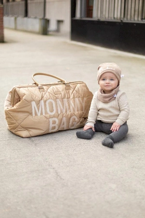 Childhome Torba Mommy Bag Pikowana Beżowa