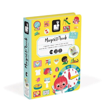 Magnetyczna układanka Uczę się zegarka Magnetibook, Janod