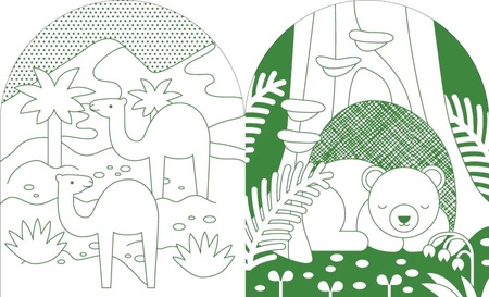 Petit Collage Kolorowanka z Naklejkami Świat Zwierząt