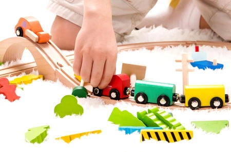 CLASSIC WORLD Drewniana Kolejka Zestaw 75 Elem.