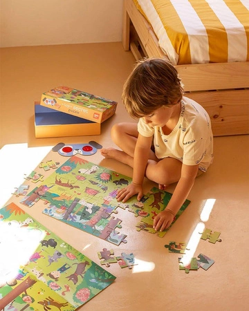 Puzzle z magicznymi okularami Apli Kids - Psy 4+