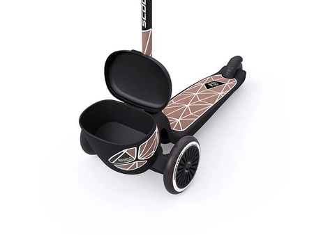 SCOOTANDRIDE Highwaykick 2 Lifestyle Hulajnoga trójkołowa balansowa z zamykanym schowkiem 2+ Brown Lines